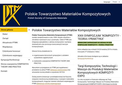 Strona Polskiego Towarzystwa Materiałów Kompozytowych